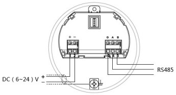 脈沖雷達物位計24V RS485/Modbus接線(xiàn)圖