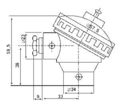 K型熱電偶小接線(xiàn)盒示意圖