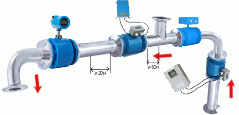 小口徑電磁流量計安裝圖