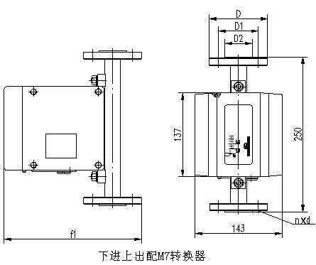 防爆型轉子流量計外形尺寸圖